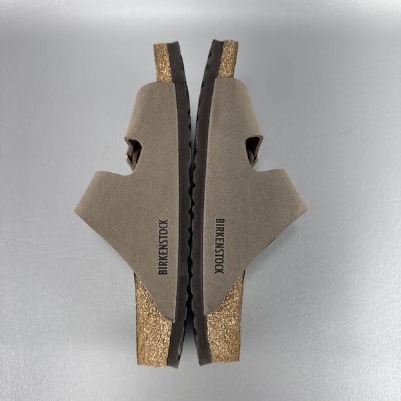 Birkenstock Arizona Sandals Shoes Womens 7 Mocha Leather Buckle Minimalist Slide - Picture 8 of 10